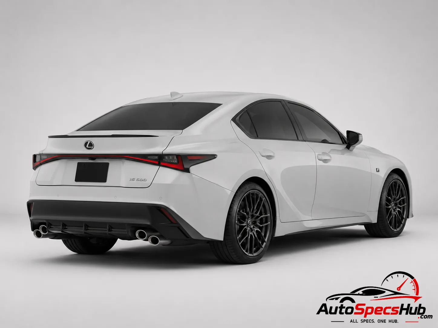 Lexus IS 500 F Sport Performance rear three-quarter view