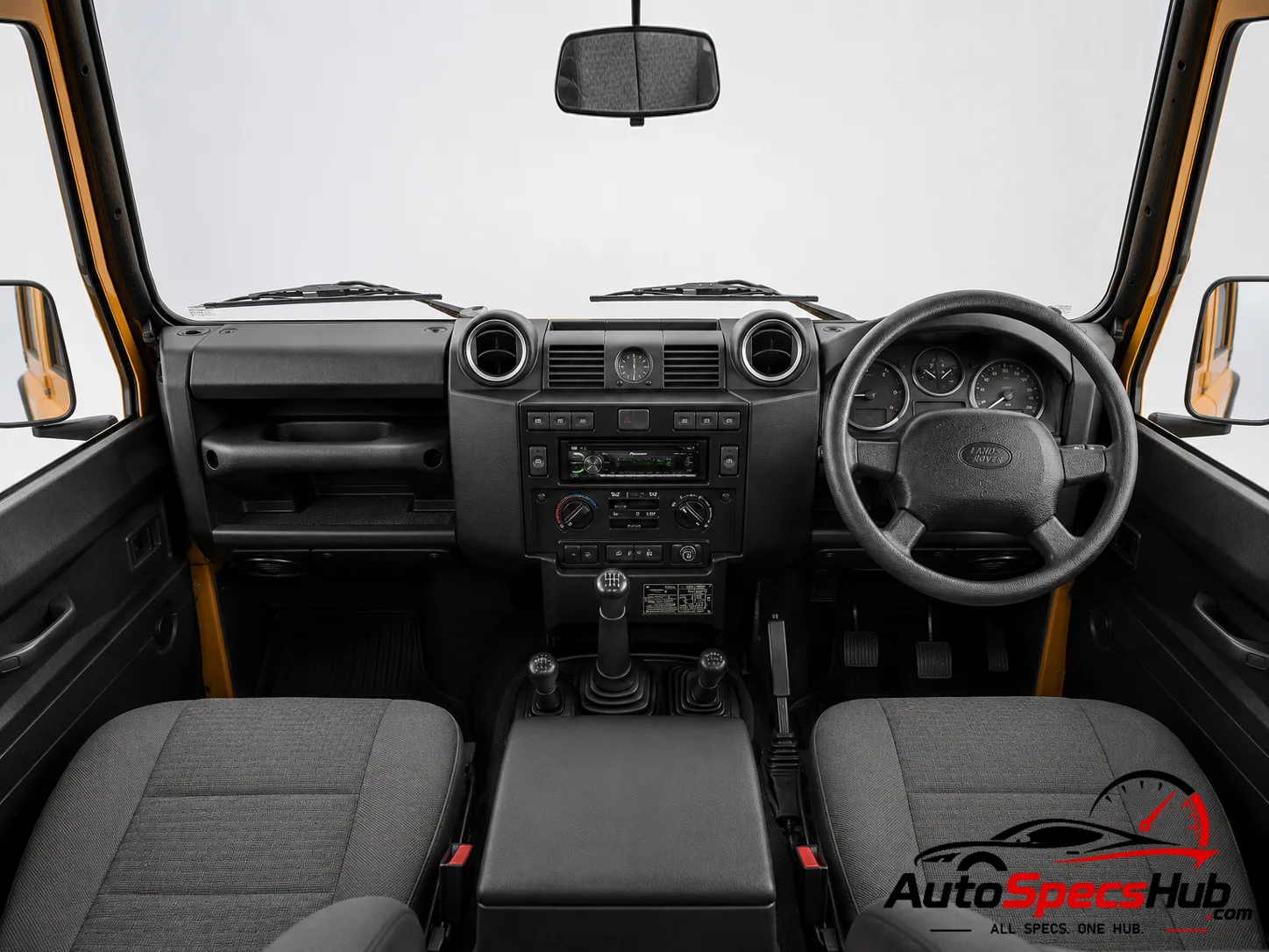2005 Land Rover Defender 110 Td5 Crew Cab interior dashboard and front cabin