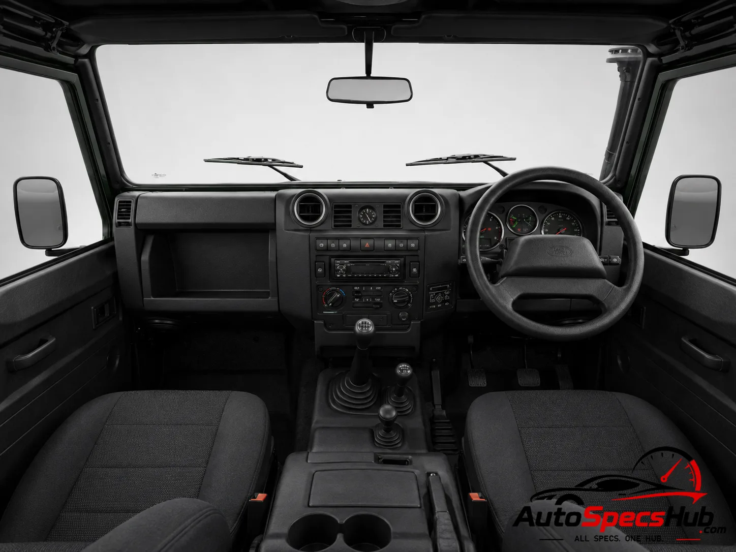 2012 Land Rover Defender 90 Td4 Pick Up interior dashboard and front cabin