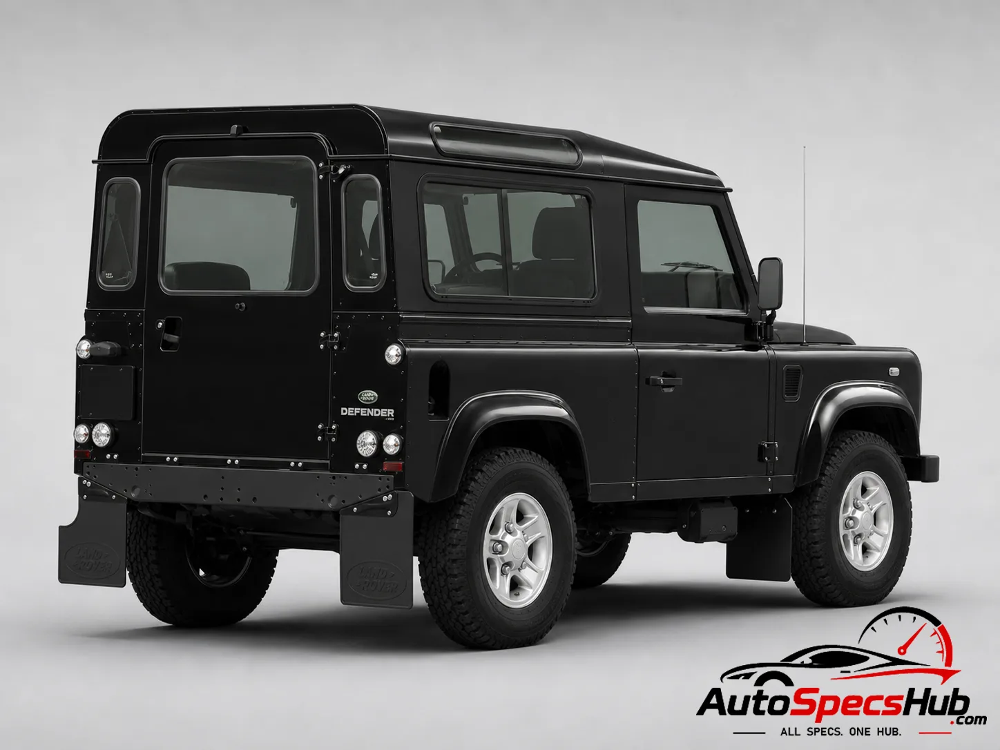 2008 Land Rover Defender 90 Td4 Station Wagon rear three-quarter view
