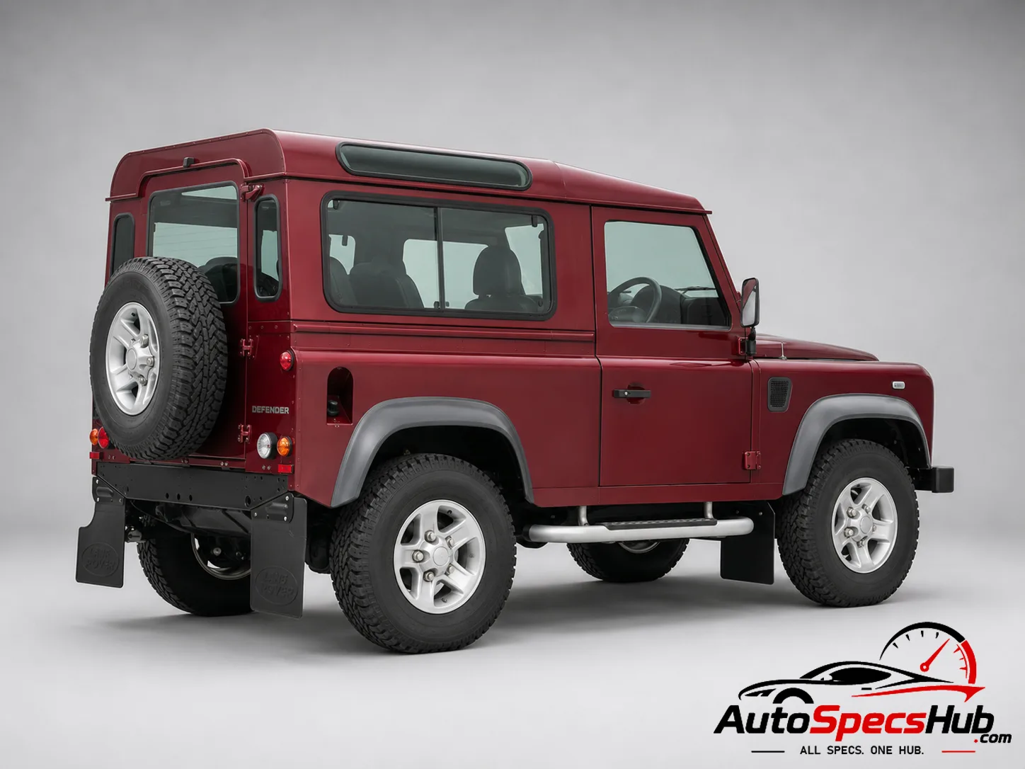2008 Land Rover Defender 110 Td4 Hard Top rear three-quarter view