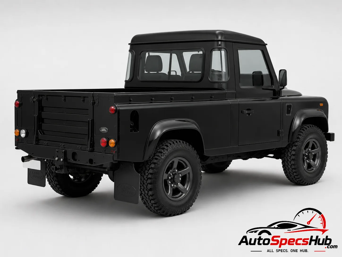 2007 Land Rover Defender 110 Td4 Pick Up rear three-quarter view