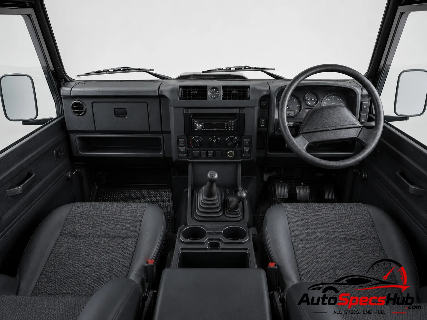 2007 Land Rover Defender 110 Td4 Pick Up interior dashboard and front cabin