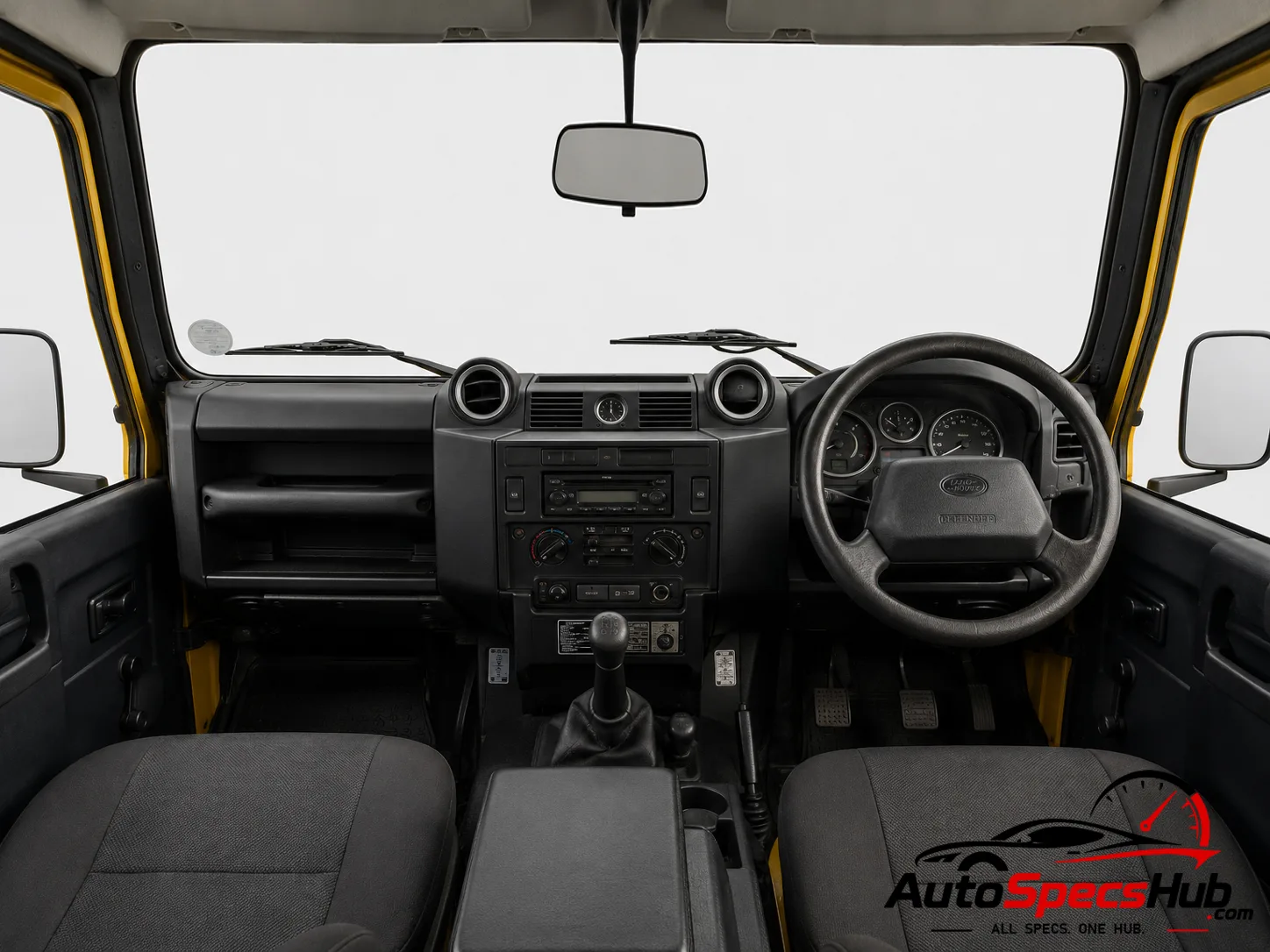 2007 Land Rover Defender 110 Td4 Crew Cab interior dashboard and front cabin