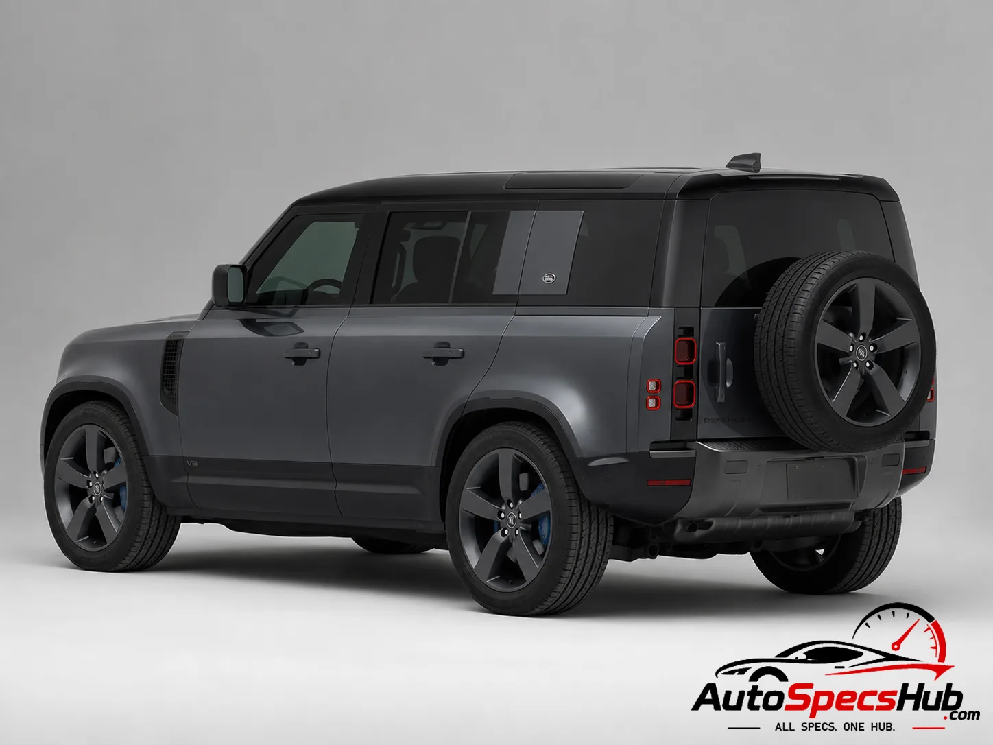 2021 Land Rover Defender 110 V8 P525 rear three-quarter view