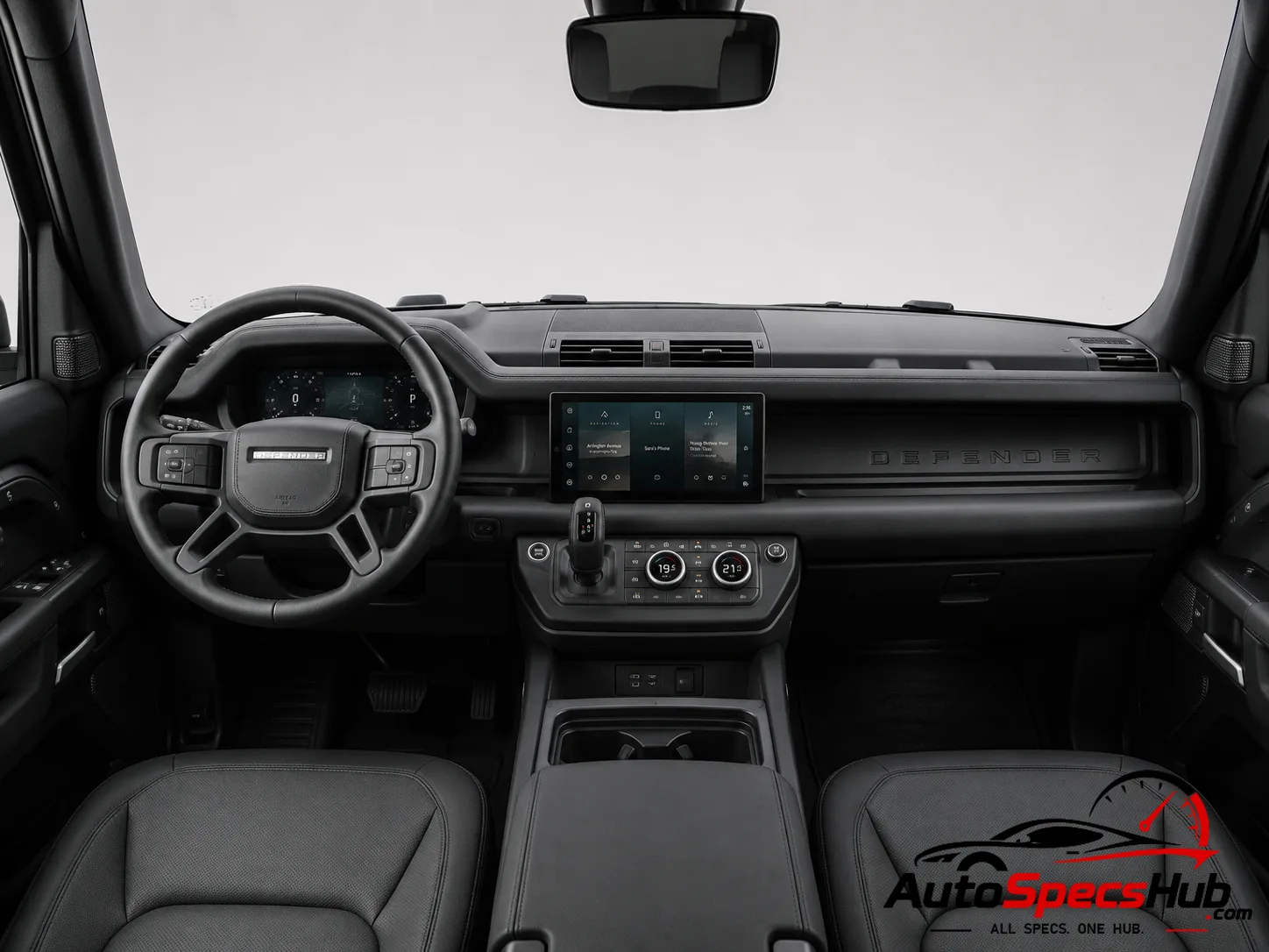 2022 Land Rover Defender 130 P400 interior dashboard and front cabin