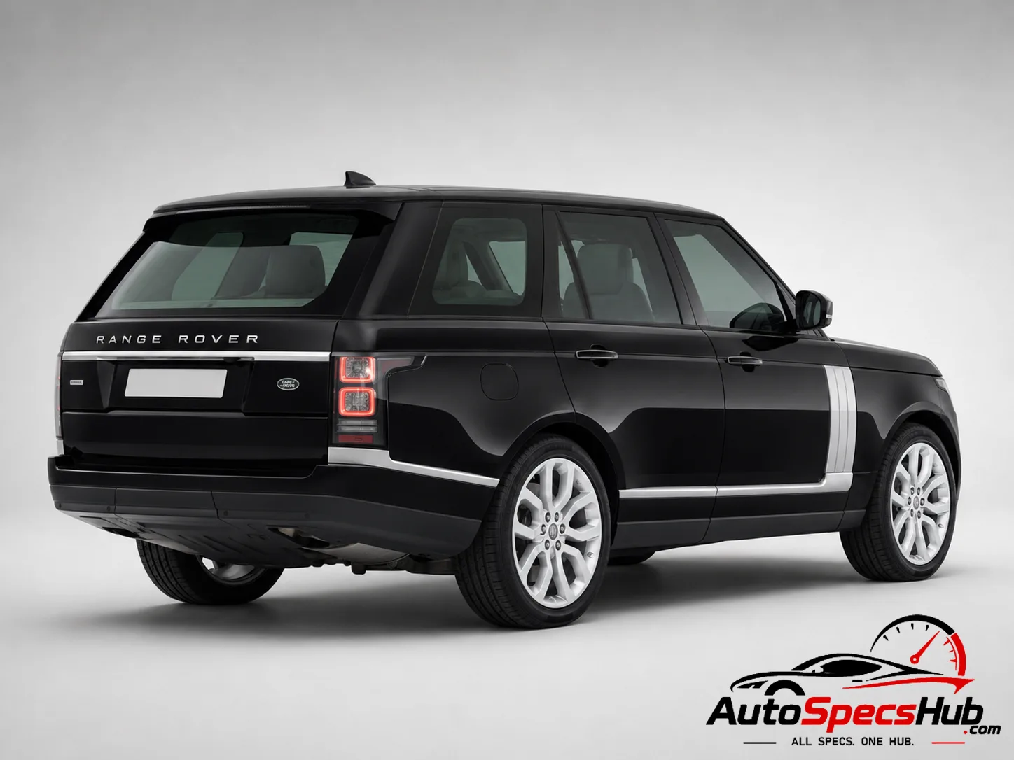 2015 Land Rover Range Rover 3.0 SDV6 Hybrid rear three-quarter view in Black