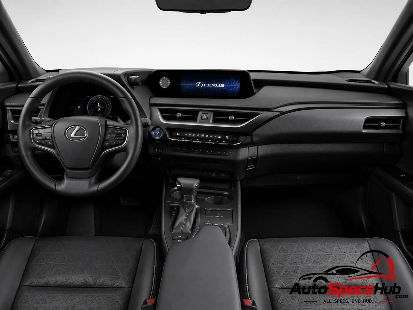 2019 Lexus UX 250h E-Four interior dashboard view