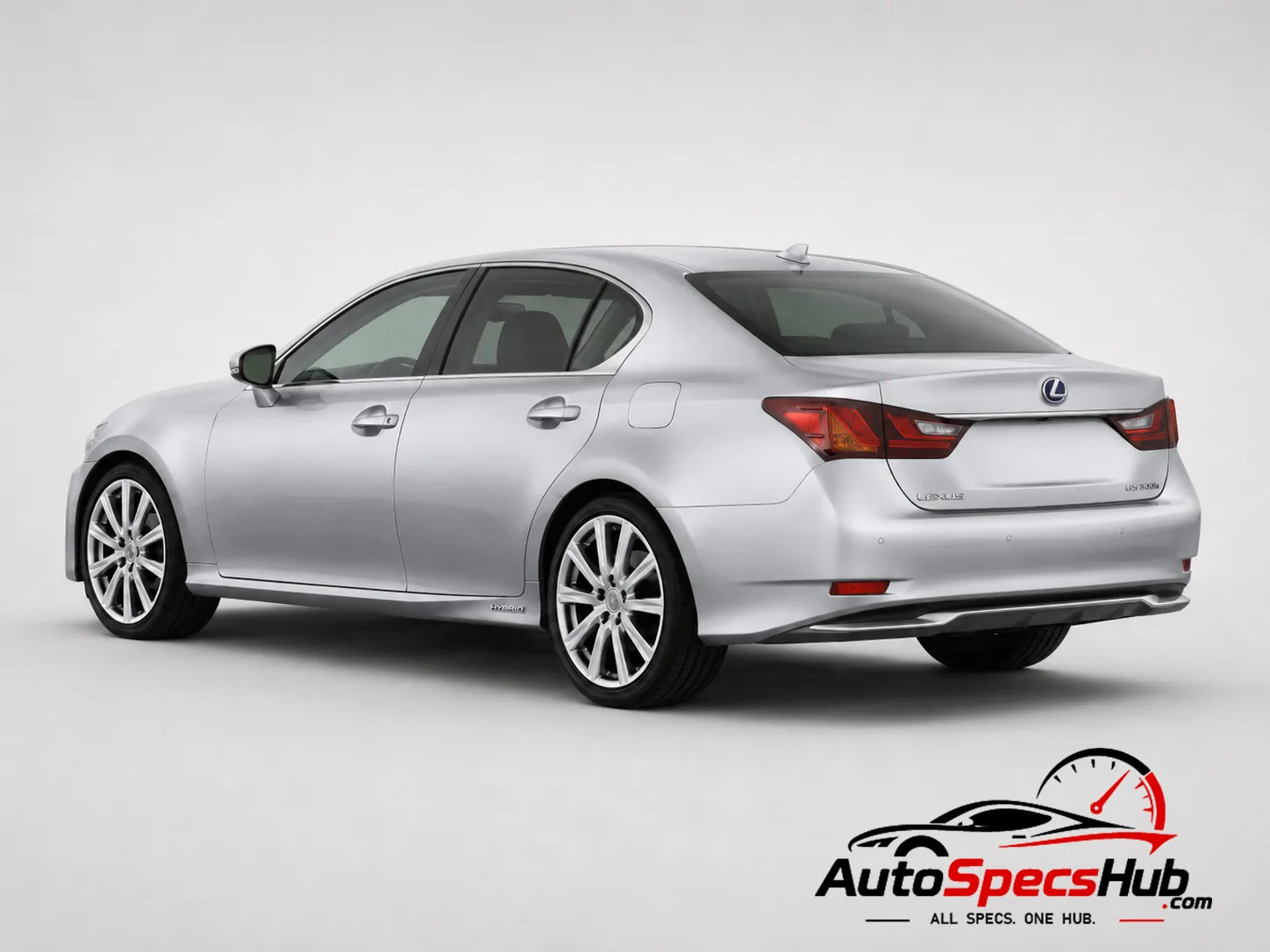 2014 Lexus GS 300h L10 rear three-quarter view
