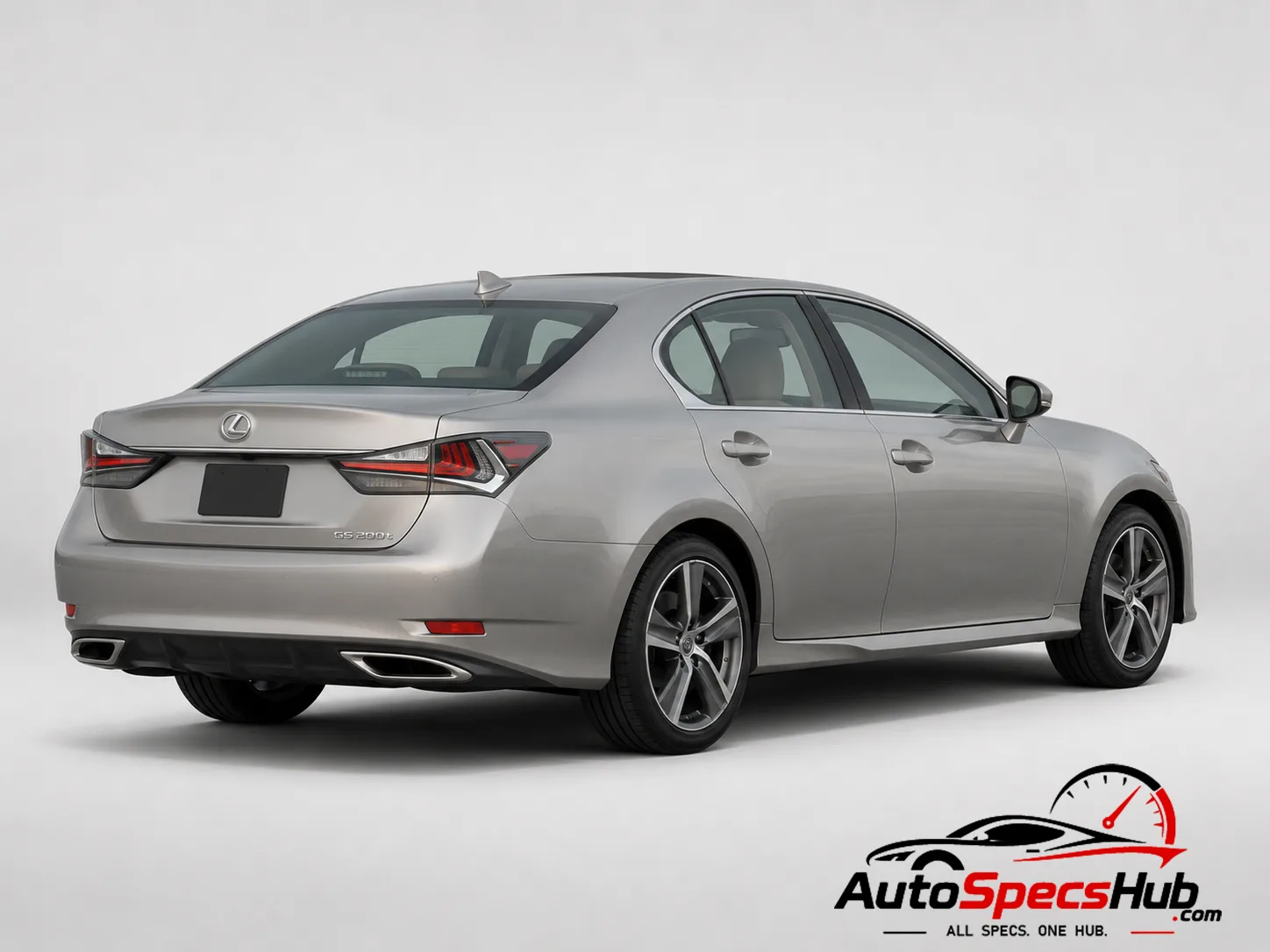 2016 Lexus GS 200t L10 rear three-quarter view