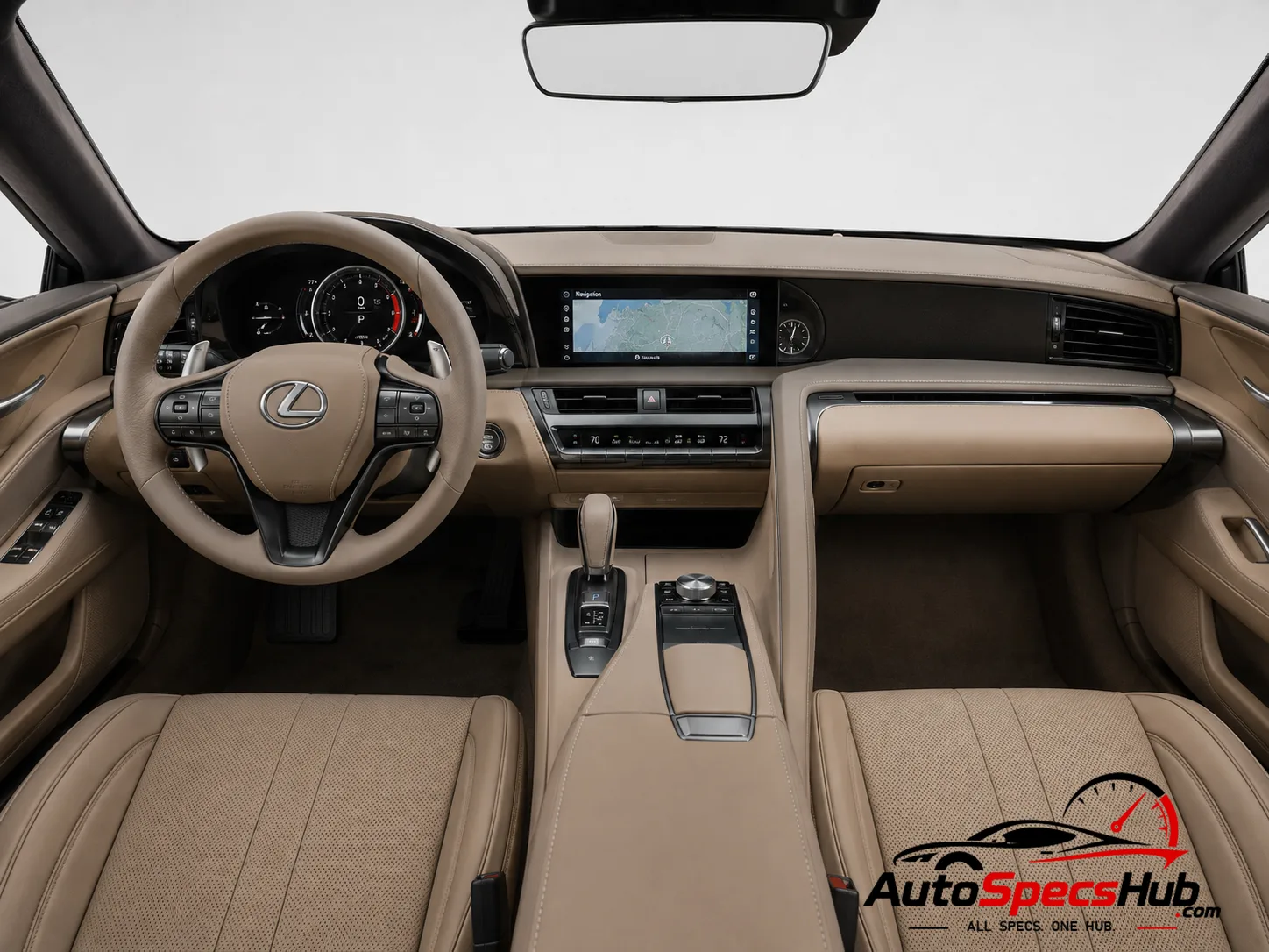 2017 Lexus LC 500 interior dashboard and front cabin