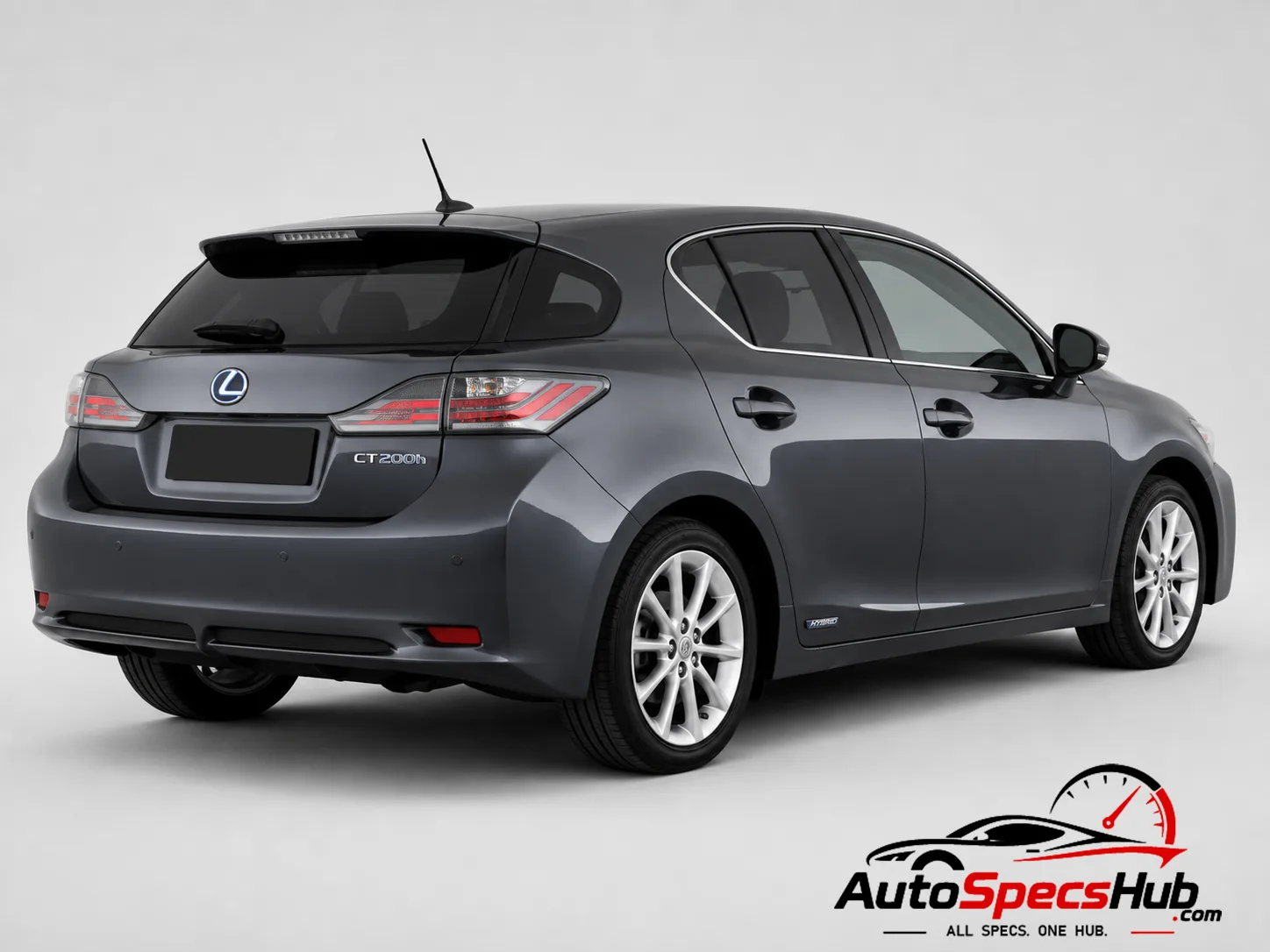 2012 Lexus CT 200h rear three-quarter view