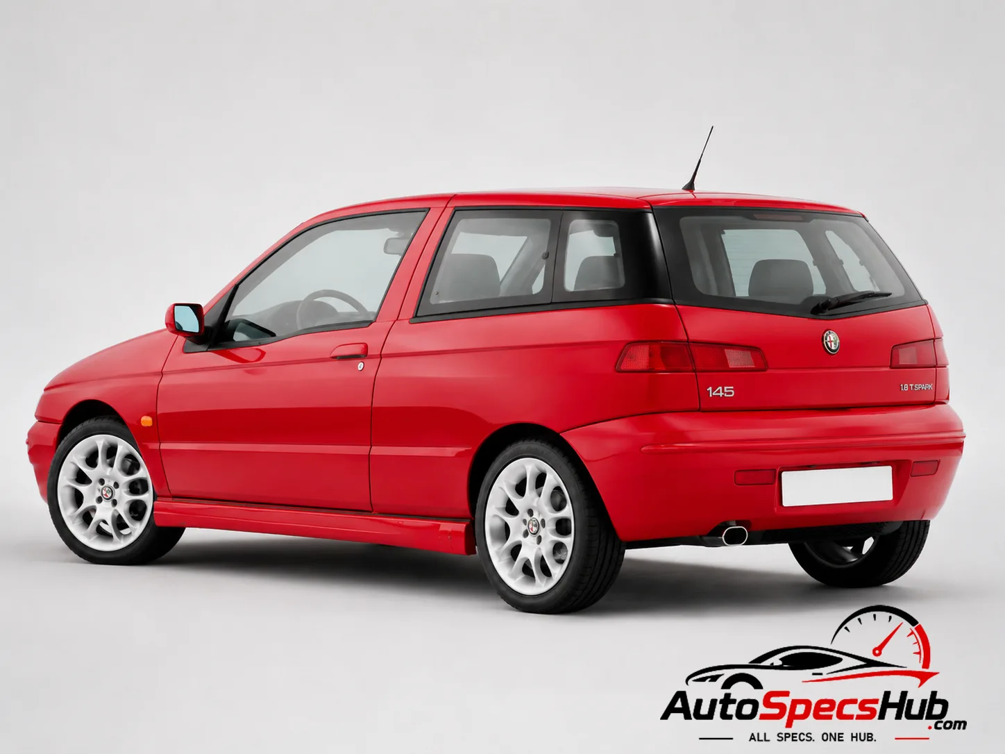1999 Alfa Romeo 145 1.8 Twin Spark rear three-quarter view