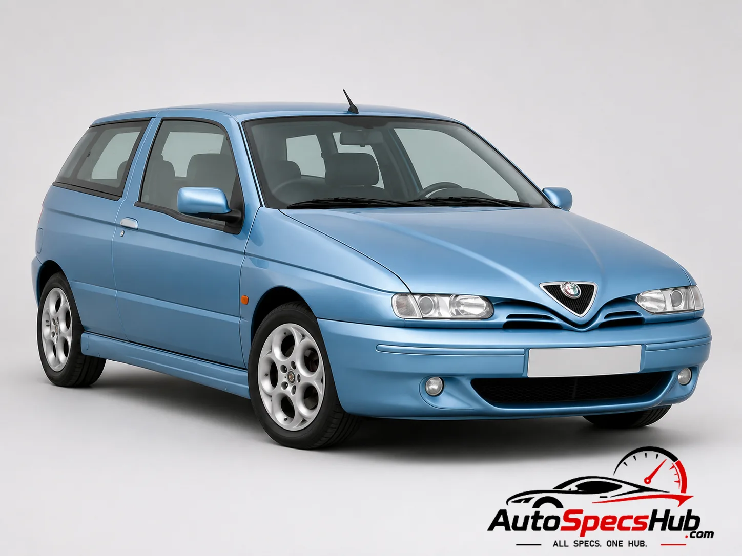 1997 Alfa Romeo 145 1.6 Twin Spark front three-quarter view
