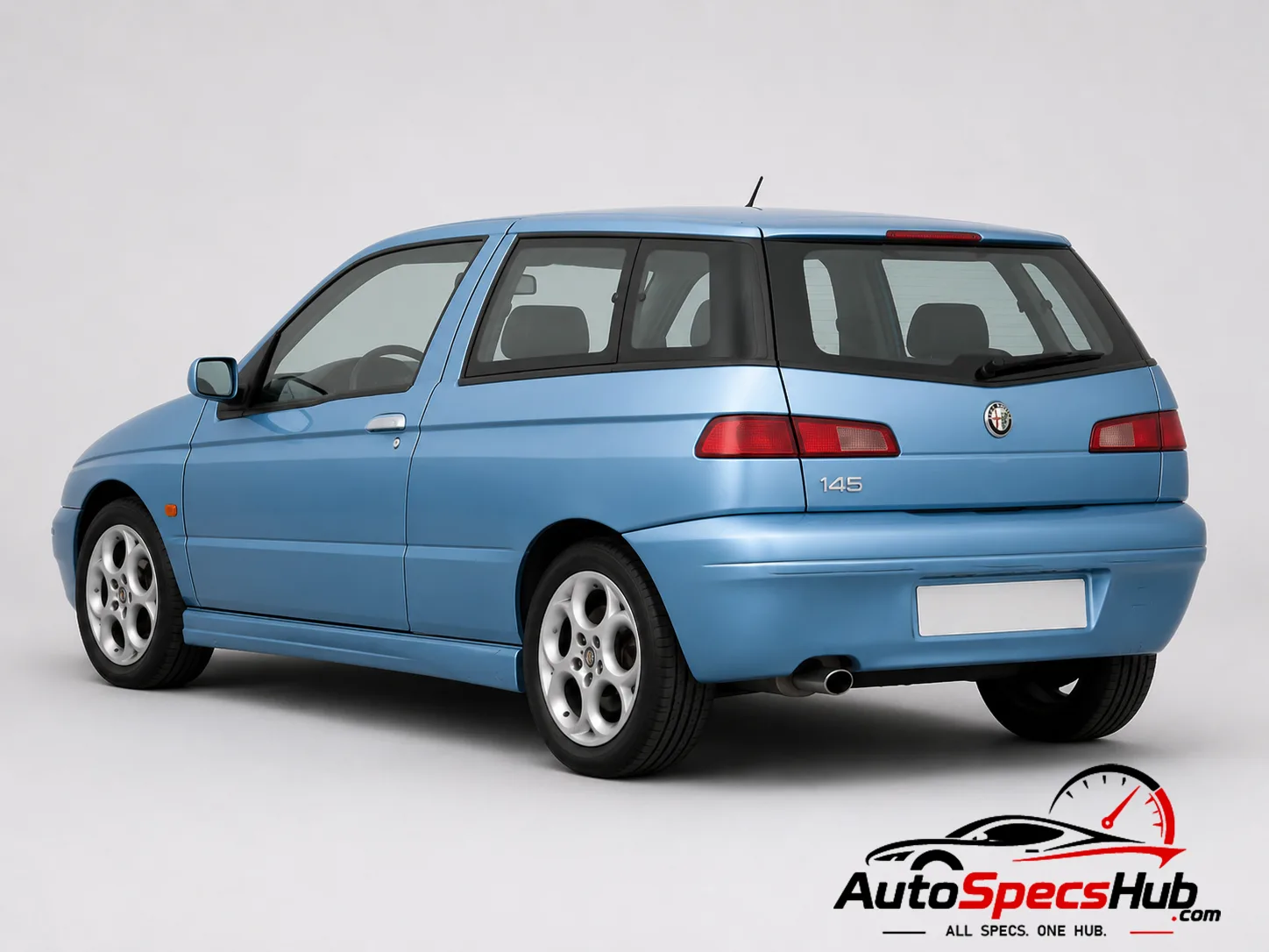 1997 Alfa Romeo 145 1.6 Twin Spark rear three-quarter view