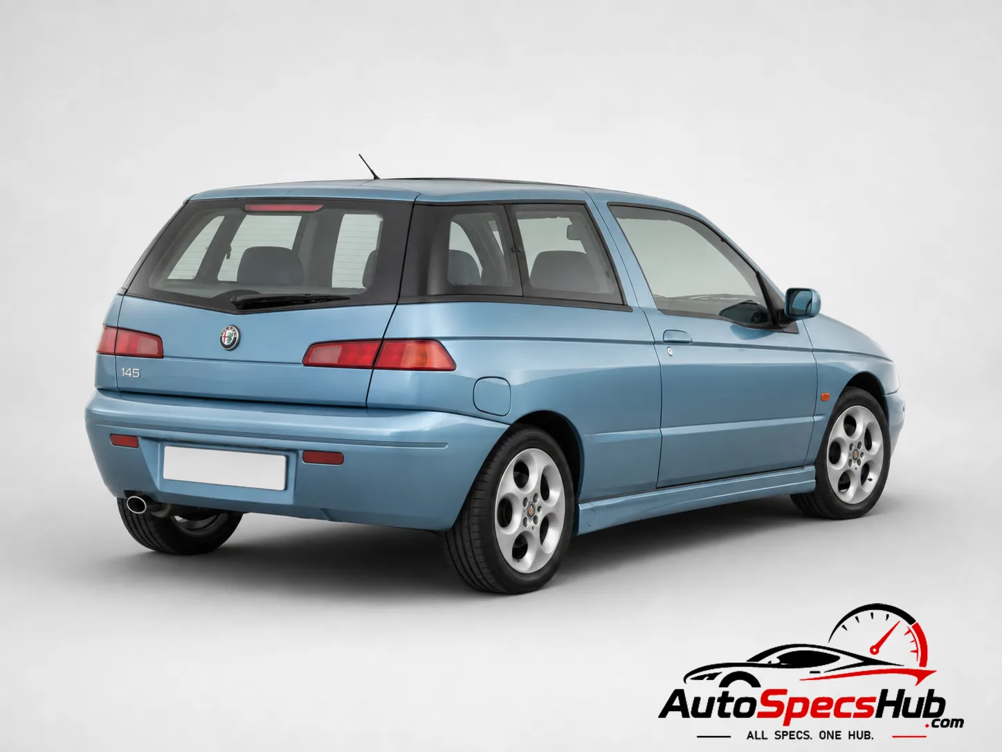 1997 Alfa Romeo 145 1.8 Twin Spark rear three-quarter view