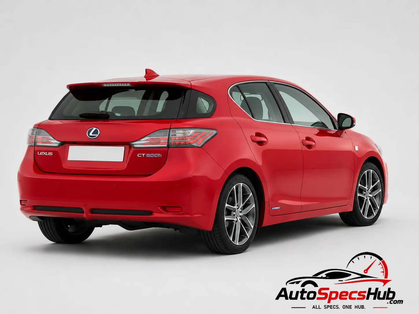 2014 Lexus CT 200h rear three-quarter view
