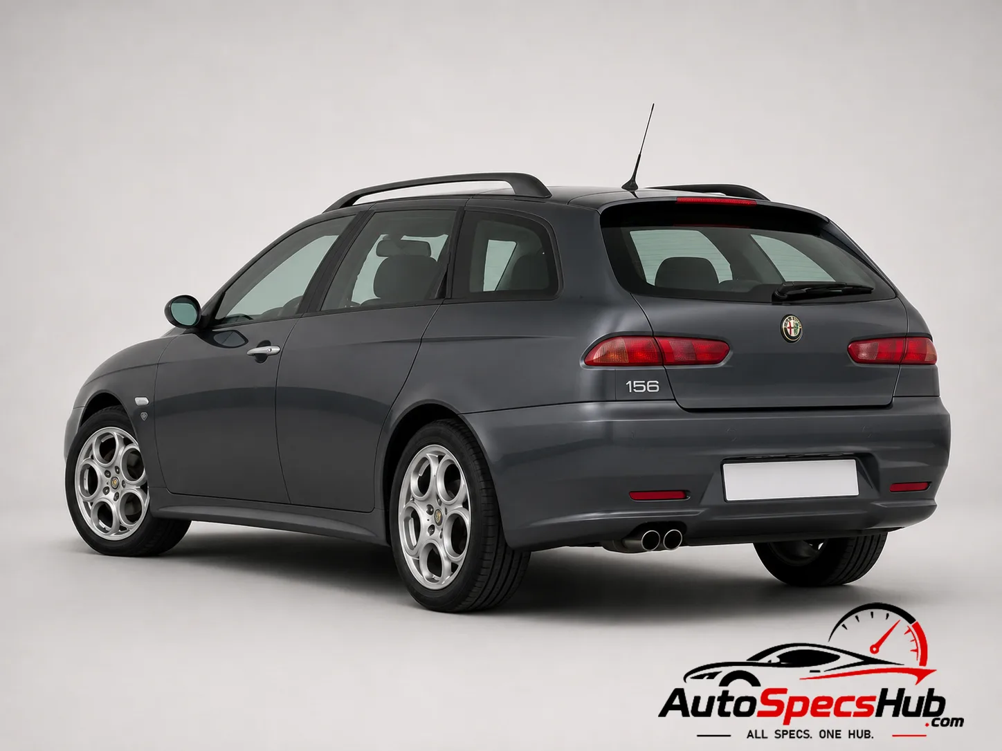 2002 Alfa Romeo 156 Sportwagon 3.2 V6 24v GTA rear three-quarter view