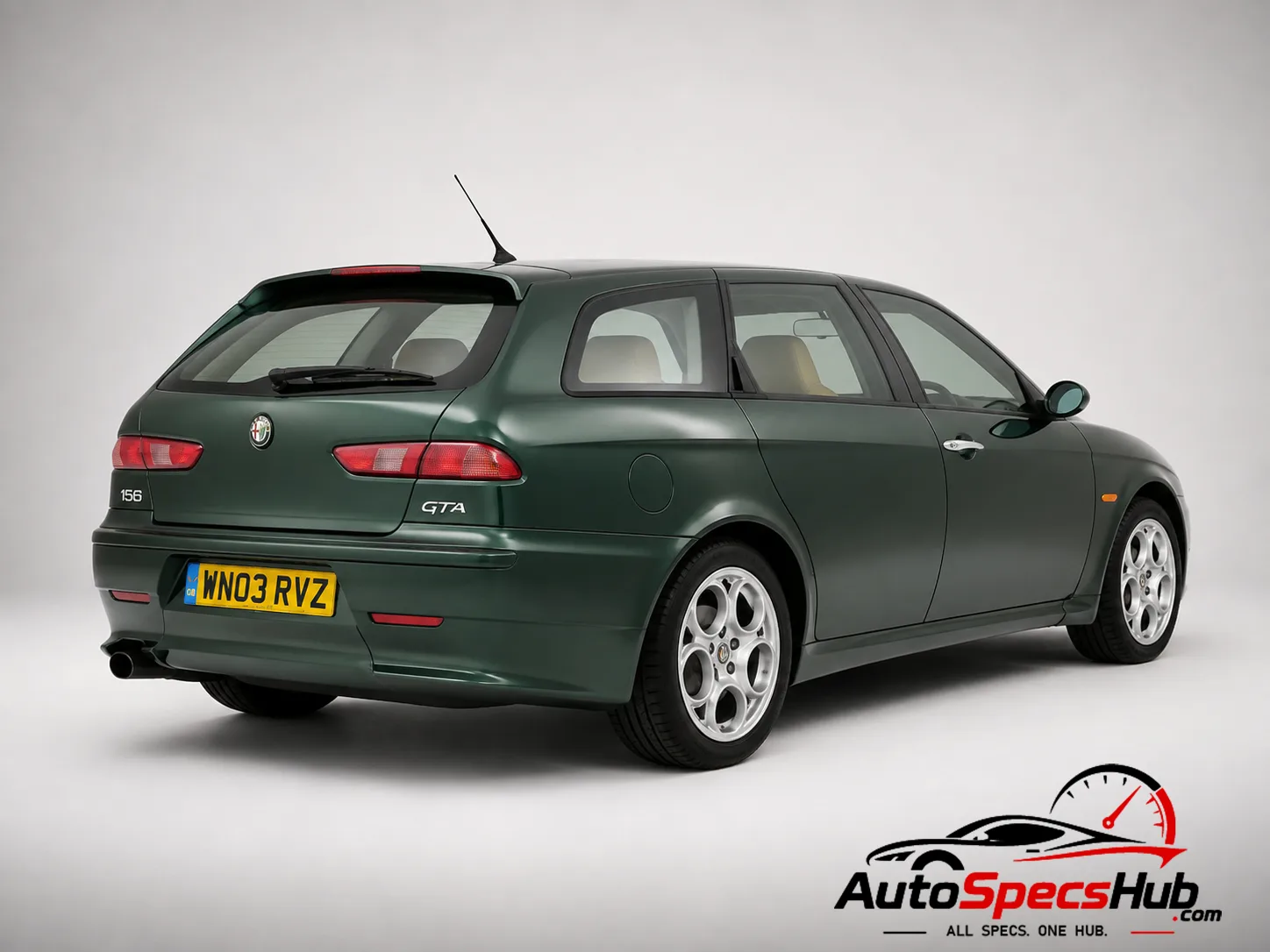 2003 Alfa Romeo 156 Sportwagon 3.2 V6 24v Q2 GTA rear three-quarter view