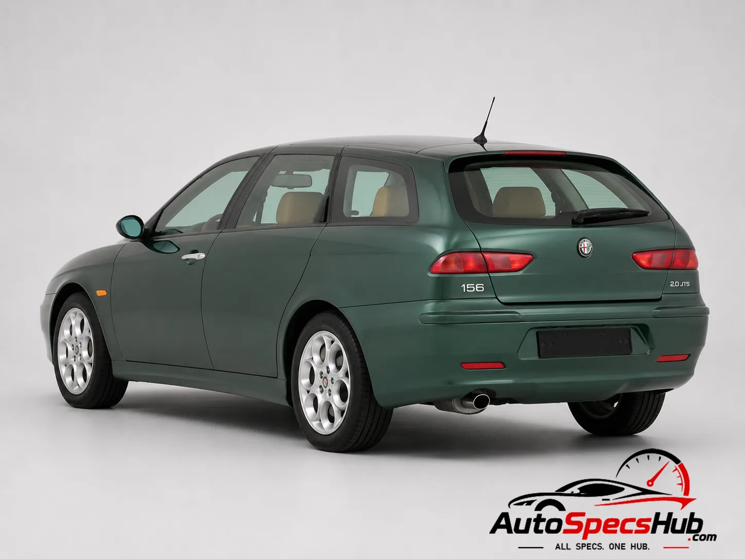 2003 Alfa Romeo 156 Sportwagon 2.0 JTS rear three-quarter view