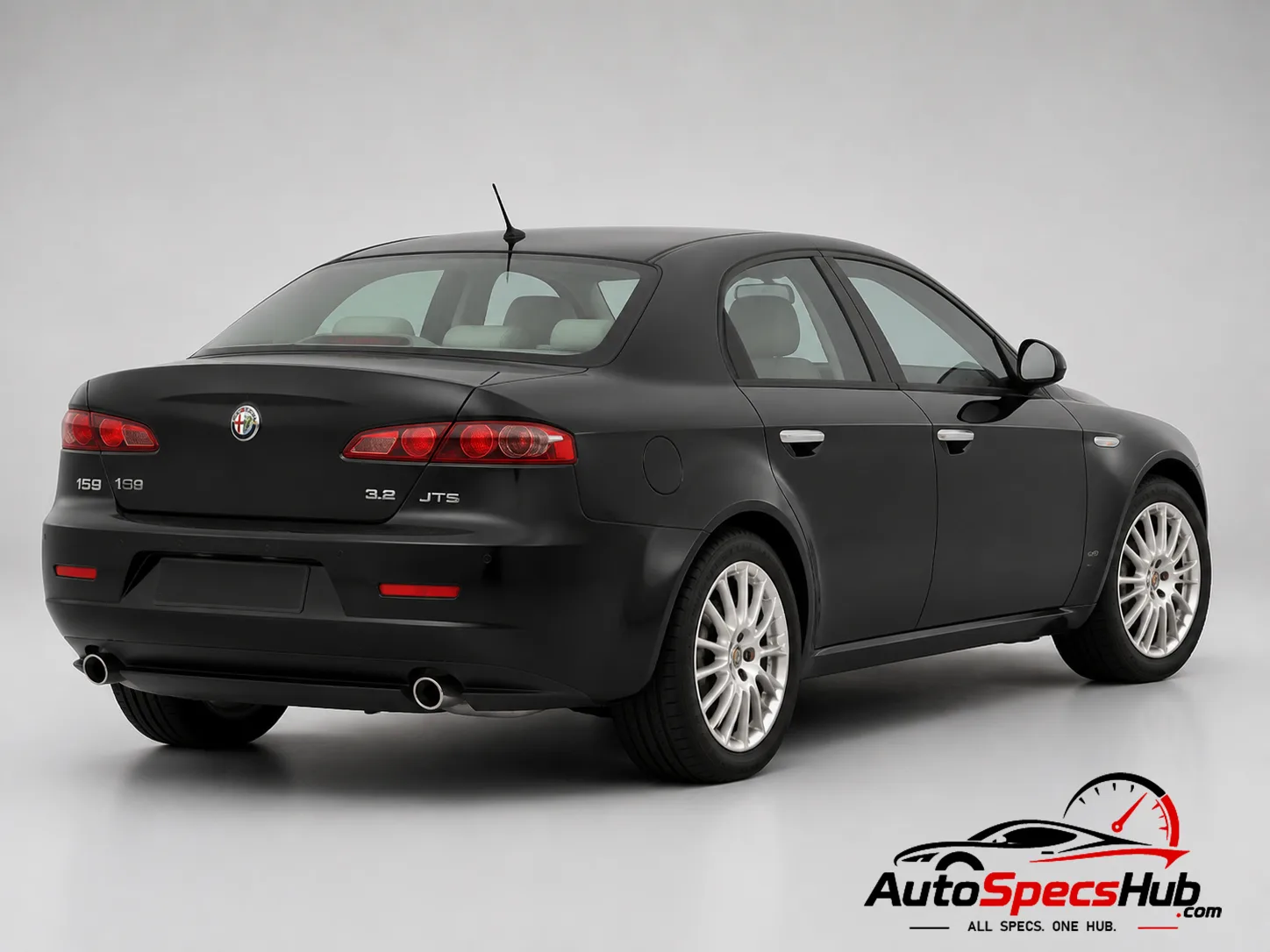2008 Alfa Romeo 159 3.2 JTS V6 24v Q2 rear three-quarter view