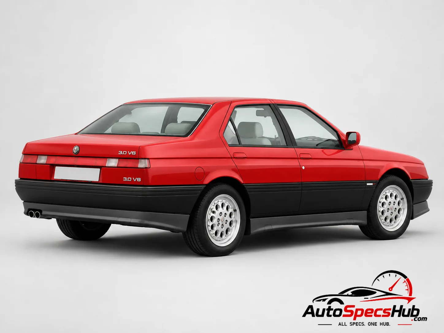 1990 Alfa Romeo 164 3.0 V6 rear three-quarter view