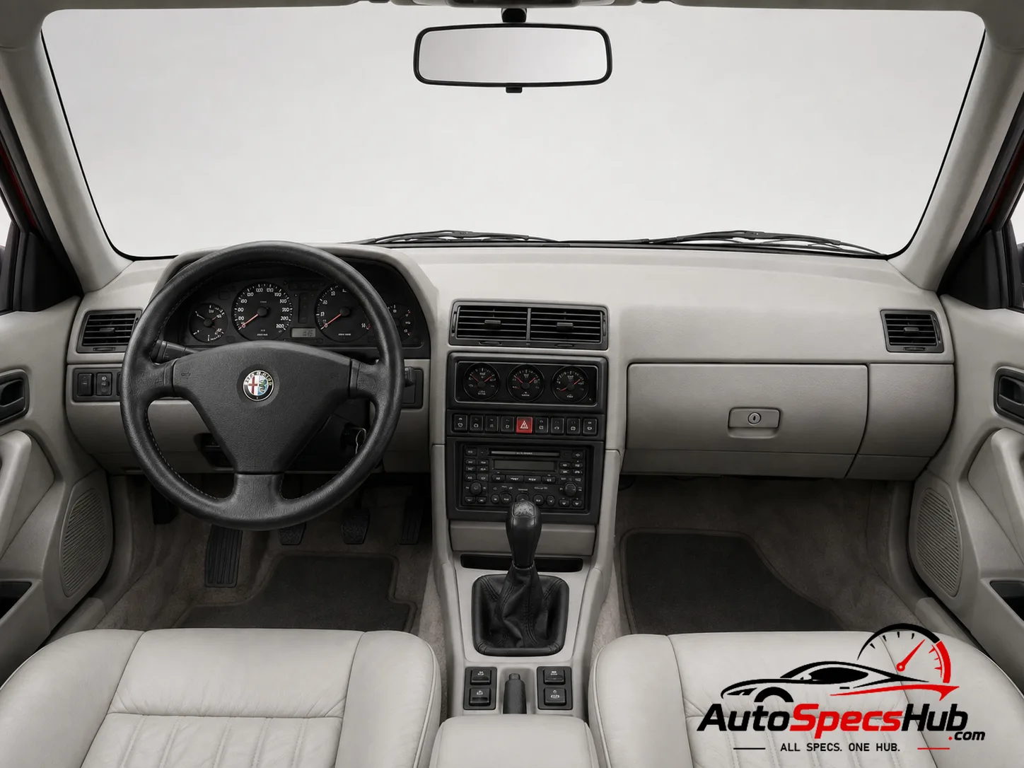 1990 Alfa Romeo 164 3.0 V6 interior dashboard and front cabin