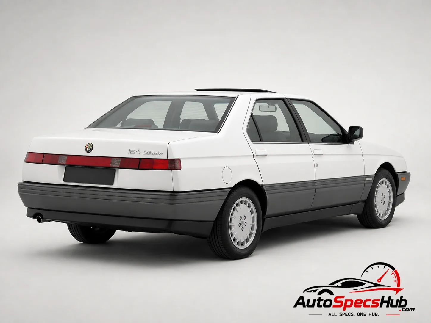 1989 Alfa Romeo 164 2.0i turbo rear three-quarter view