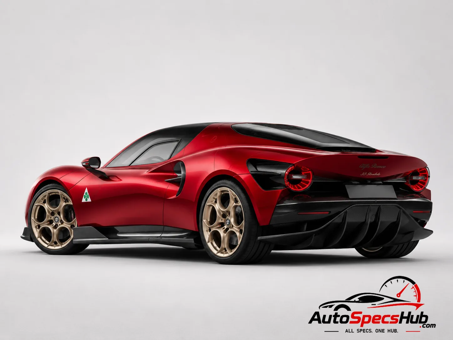 2024 Alfa Romeo 33 Stradale BEV rear three-quarter view