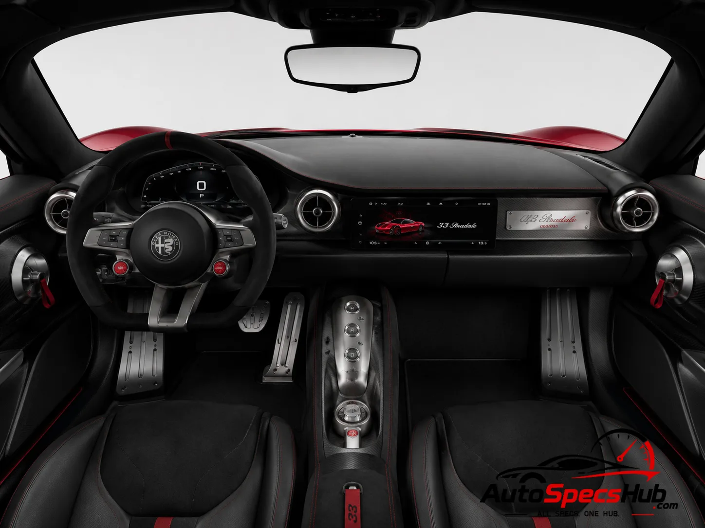 2024 Alfa Romeo 33 Stradale BEV interior dashboard and front cabin