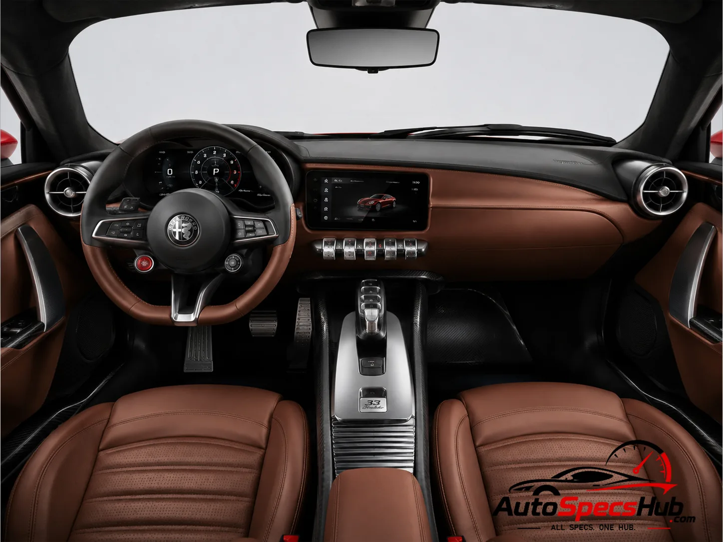 2024 Alfa Romeo 33 Stradale ICE interior dashboard and front cabin