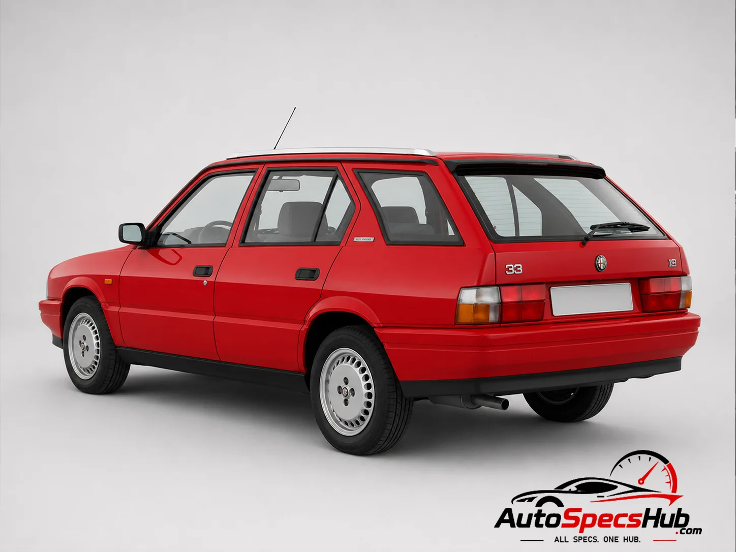 1987 Alfa Romeo 33 1.3 rear three-quarter view