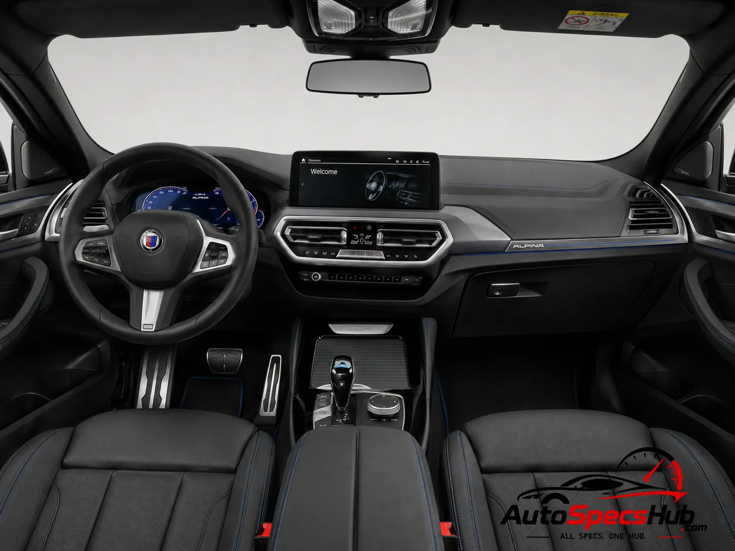 2021 Alpina XD4 interior dashboard and front cabin