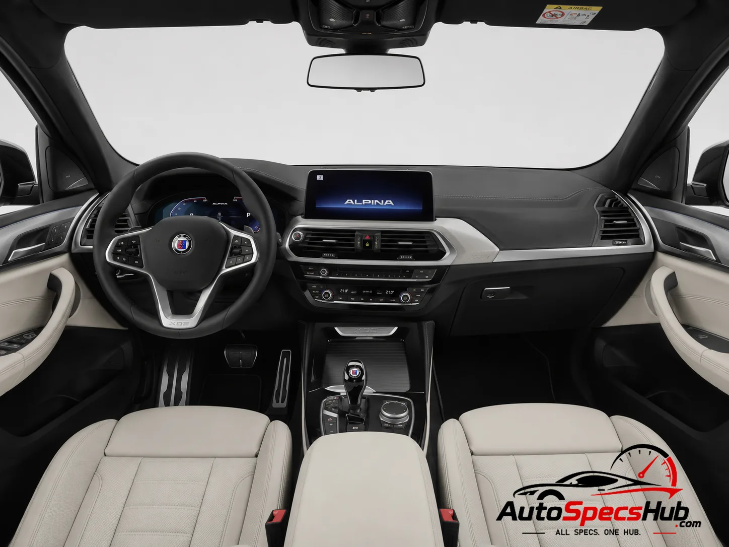2021 Alpina XD3 interior dashboard and front cabin