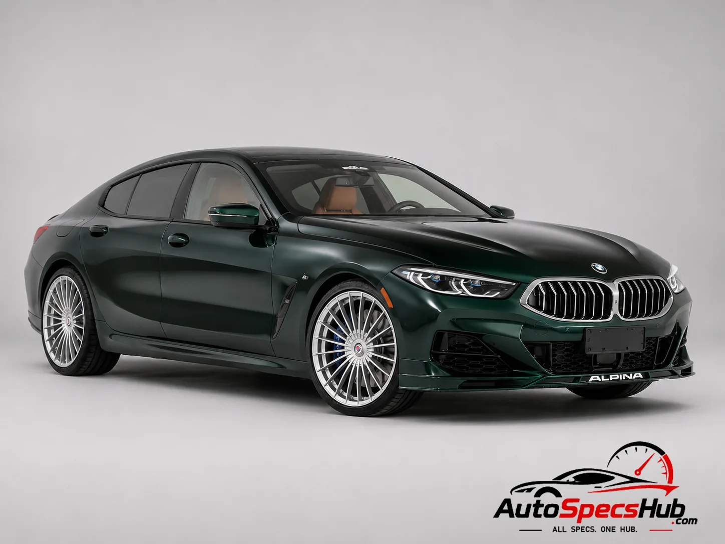 2021 Alpina B8 Gran Coupé AWD front three-quarter view