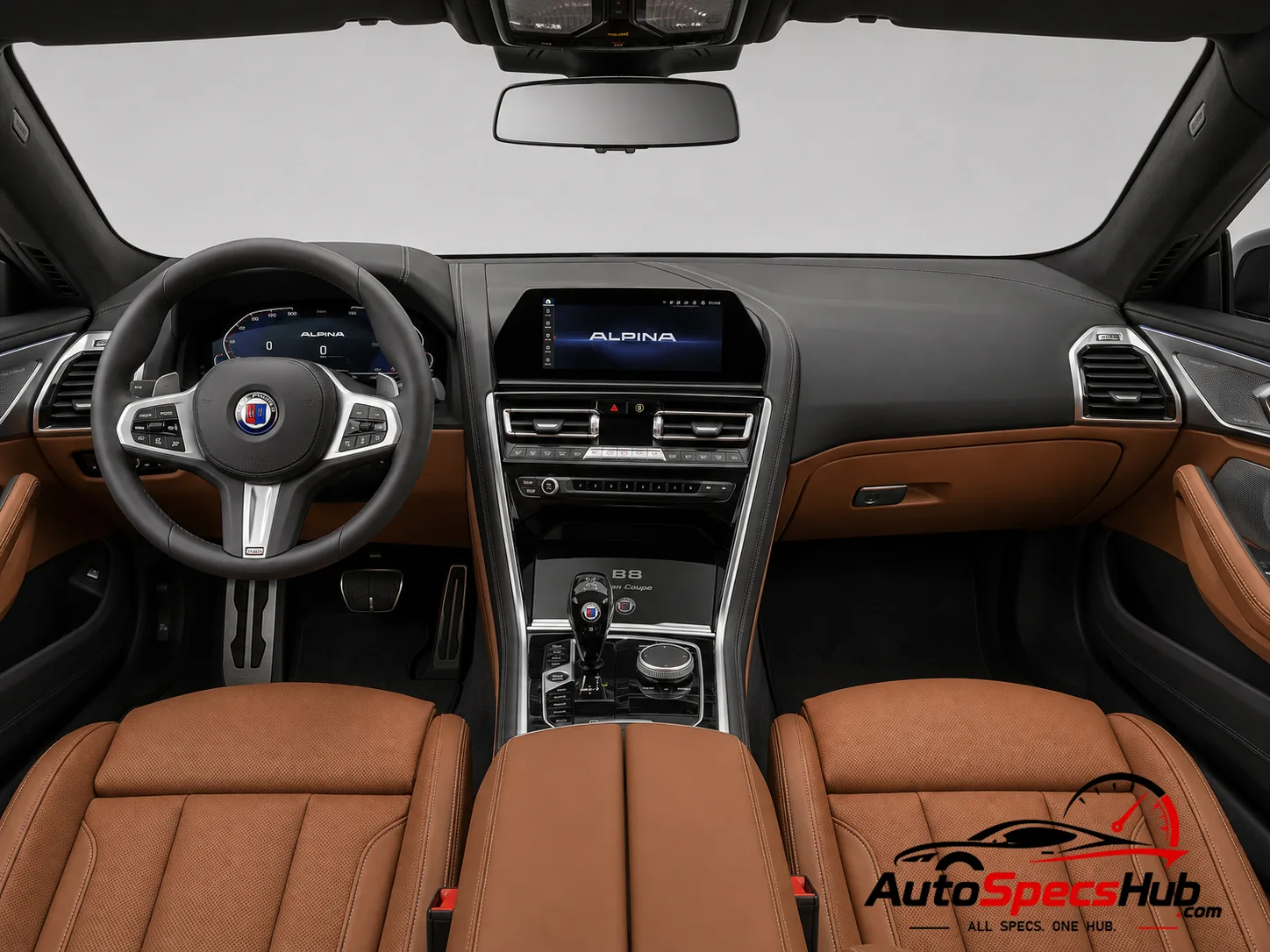 2021 Alpina B8 Gran Coupé AWD interior dashboard and front cabin