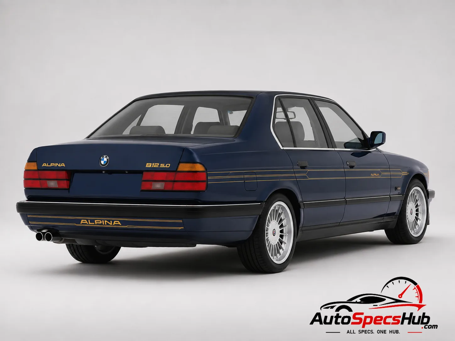 1988 Alpina B12 5.0 E32 rear three-quarter view