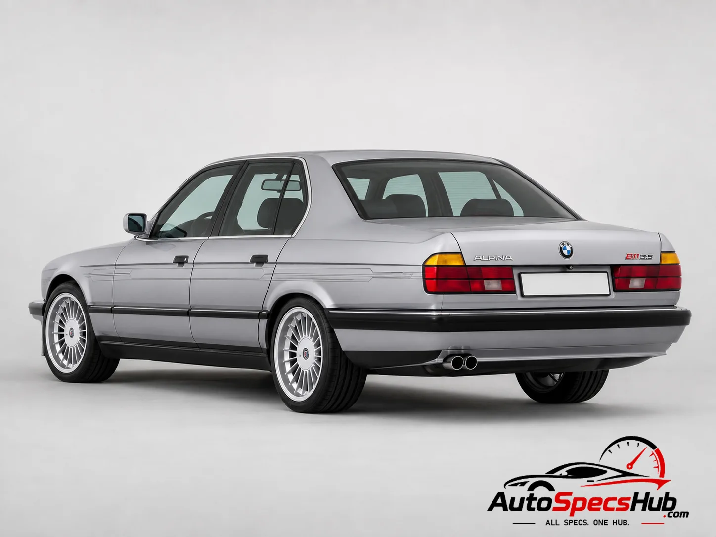 1987 Alpina B11 3.5 E32 rear three-quarter view