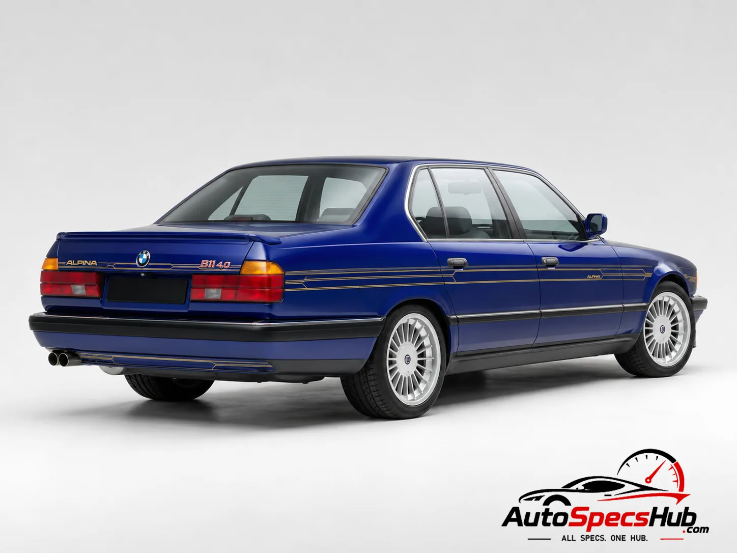 1993 Alpina 7 Series B11 4.0 E32 rear three-quarter view