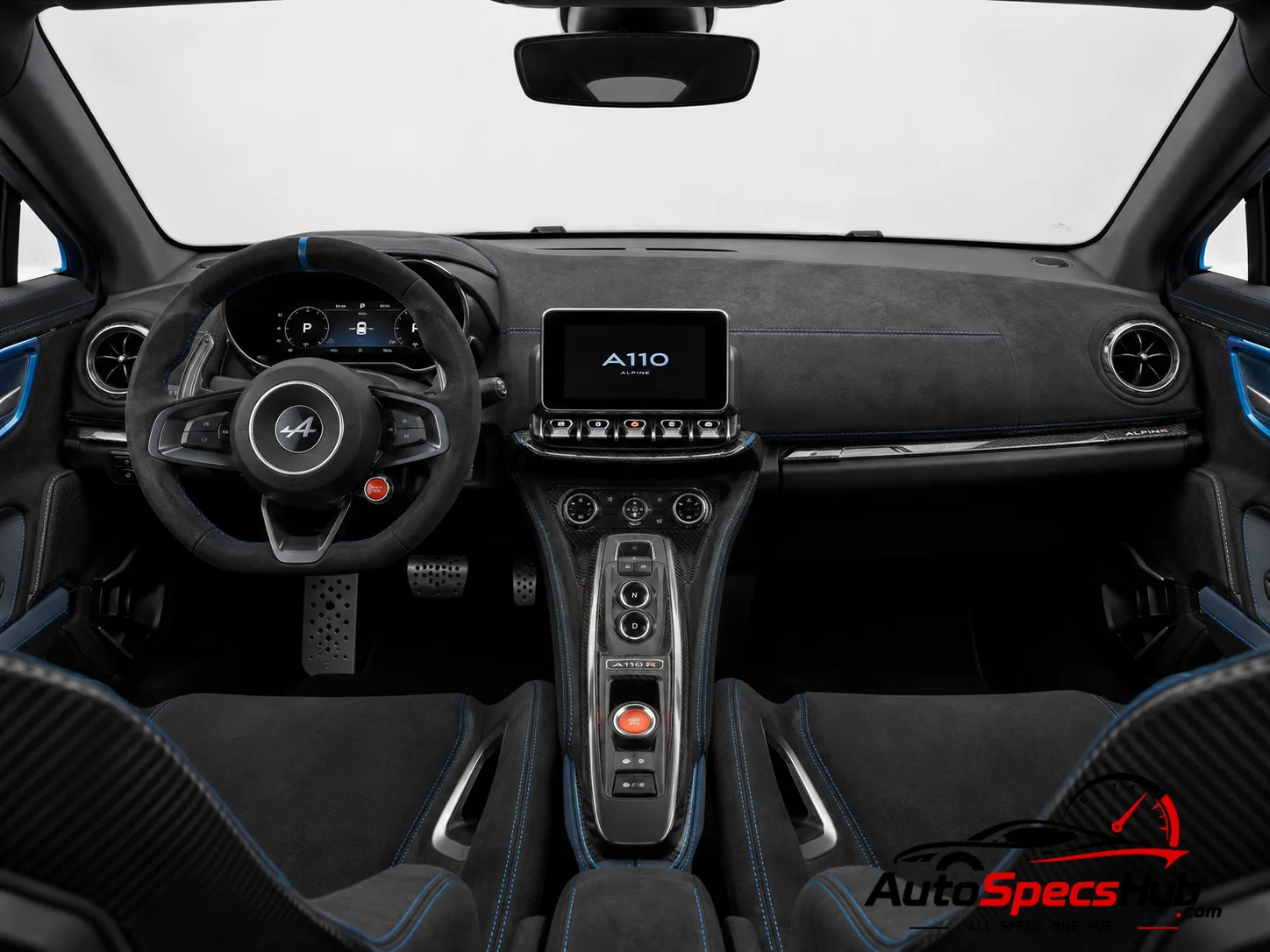 2023 Alpine A110 R interior dashboard and front cabin
