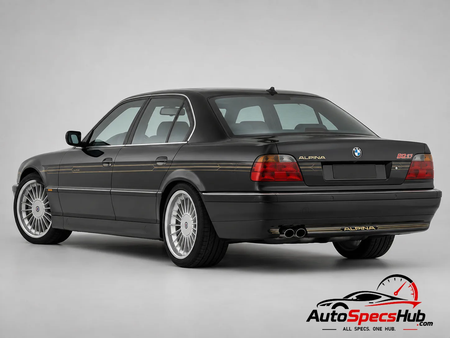 1995 Alpina 7 Series B12 5.7 E38 rear three-quarter view
