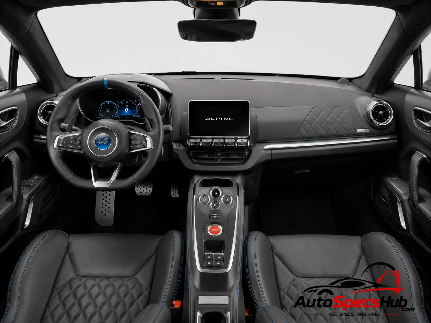 2022 Alpine A110 GT interior dashboard and front cabin