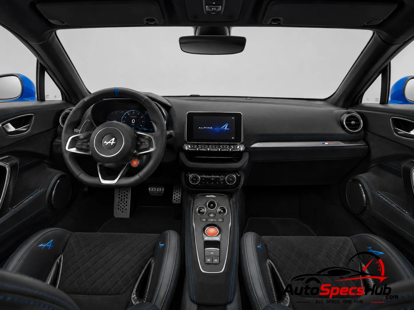 2022 Alpine A110 S interior dashboard and front cabin
