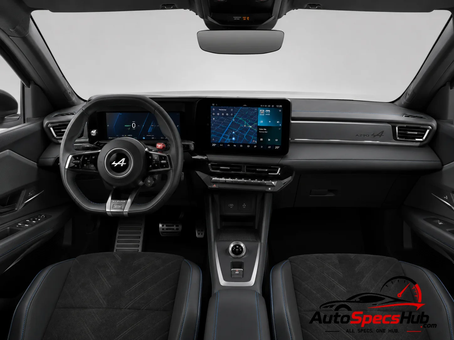 2025 Alpine A290 GT interior dashboard and front cabin