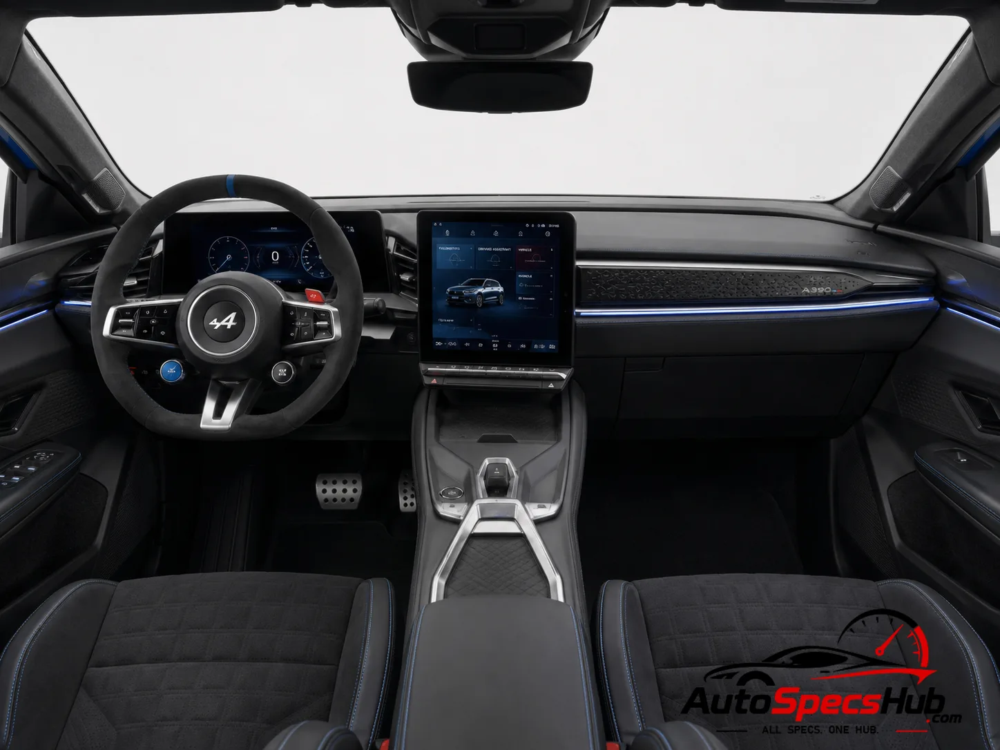 2026 Alpine A390 GTS interior dashboard and front cabin