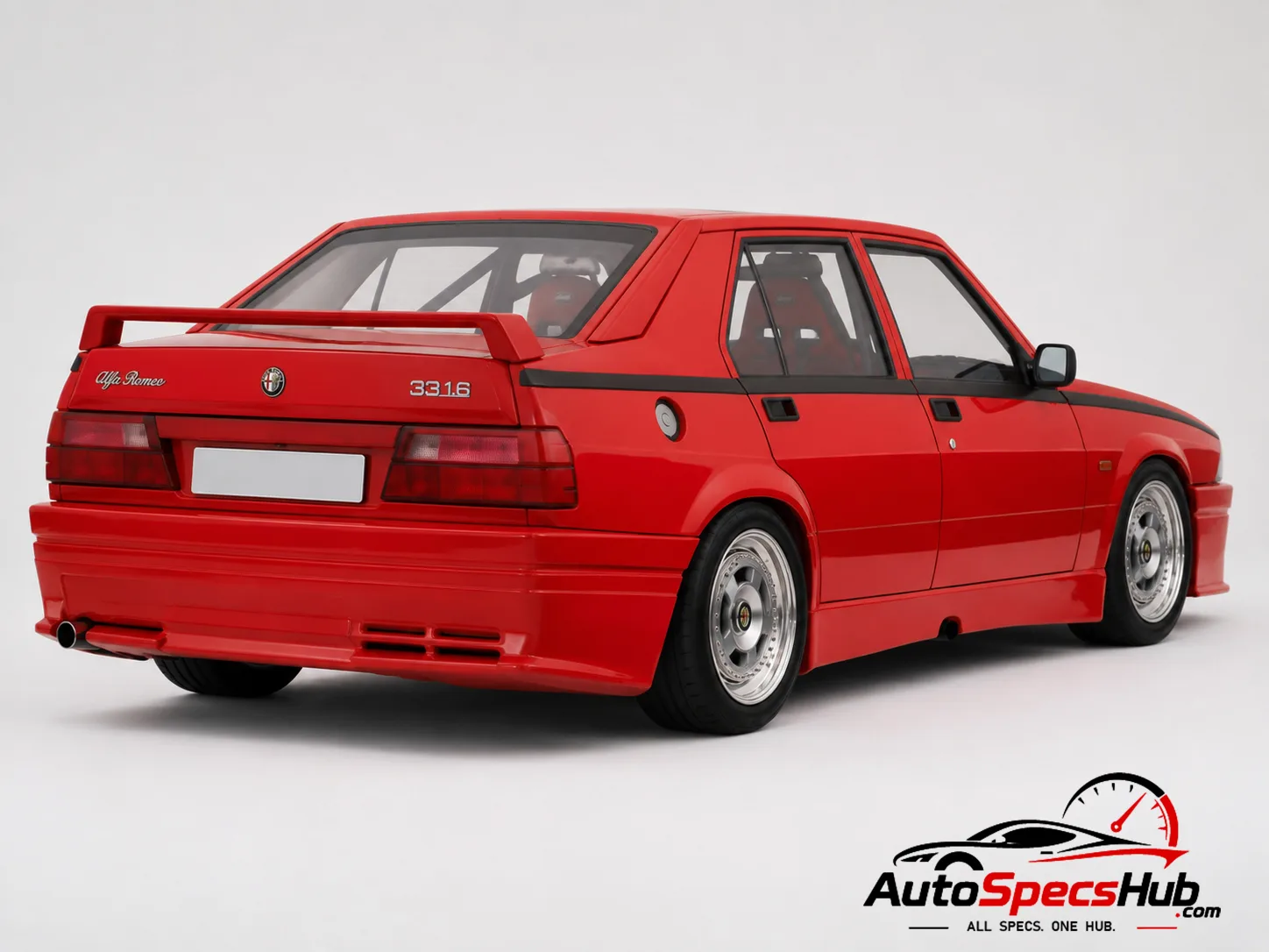 1992 Alfa Romeo 33 S16V QV rear three-quarter view
