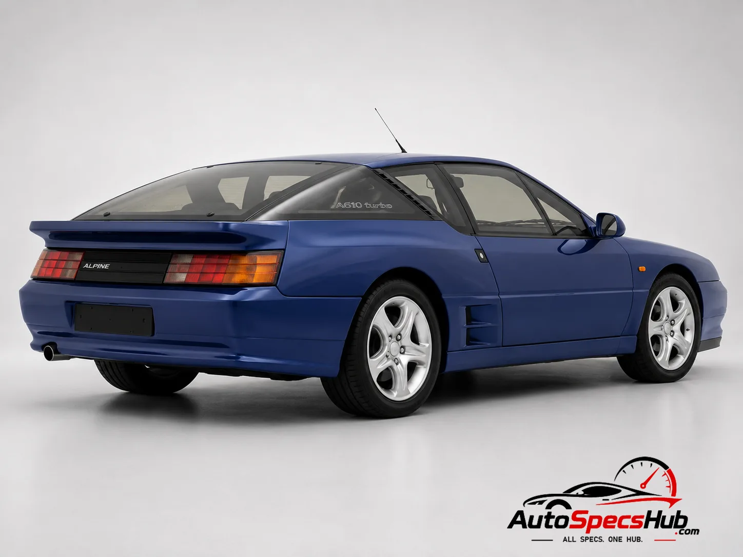 1991 Alpine A610 Turbo rear three-quarter view
