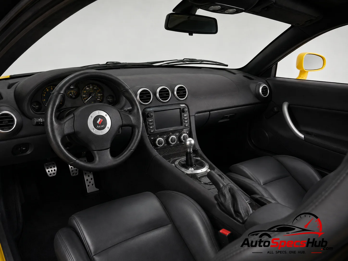 2006 Ascari A10 interior dashboard and front cabin