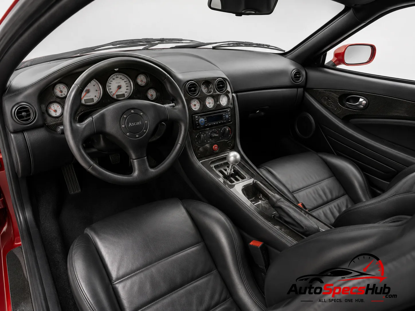 1999 Ascari Ecosse 4.7 interior dashboard and front cabin