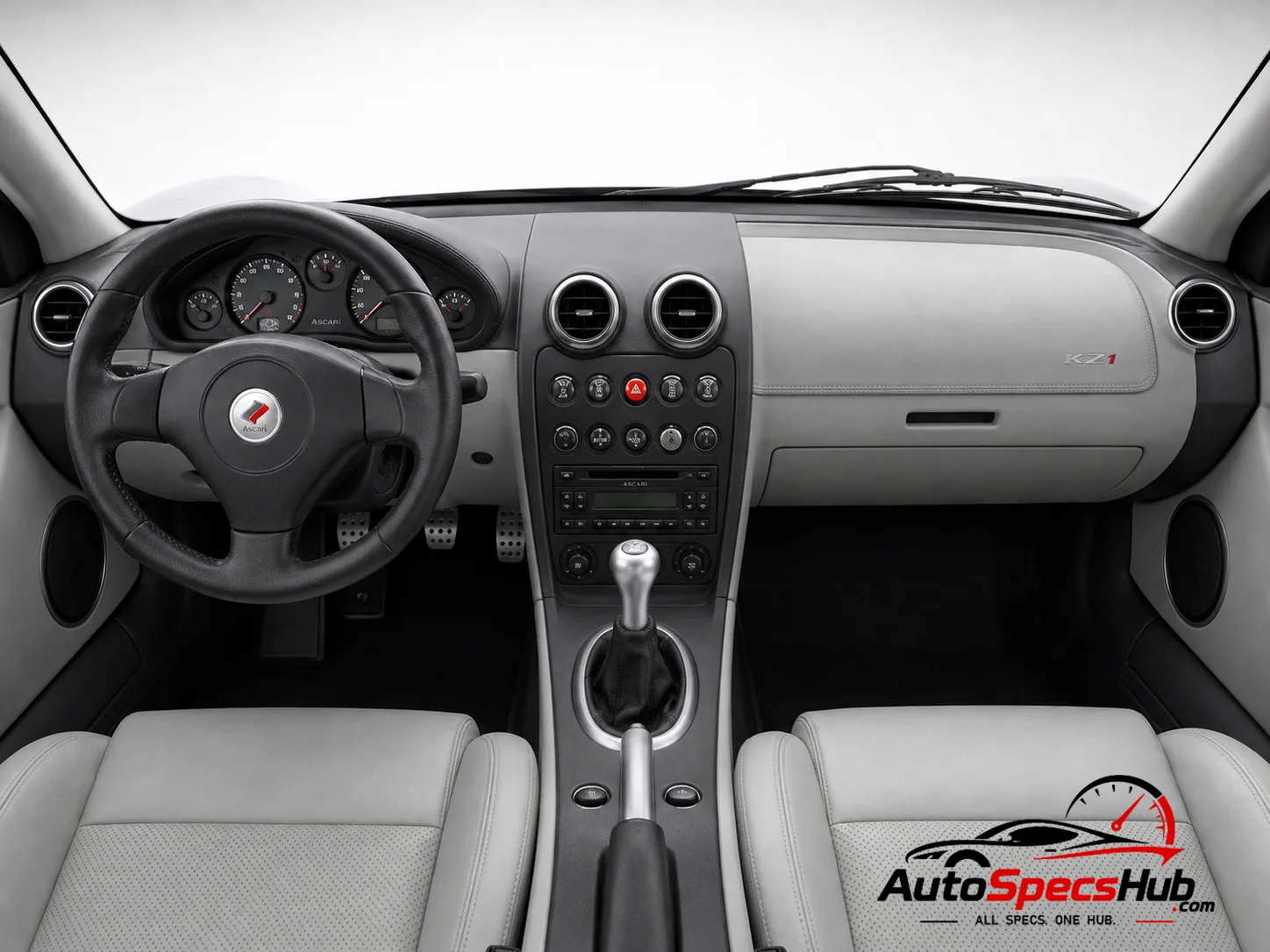 2005 Ascari KZ1 interior dashboard and front cabin